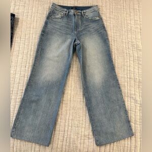 Express High Rise Wide Leg Jean Size 8 Hemmed